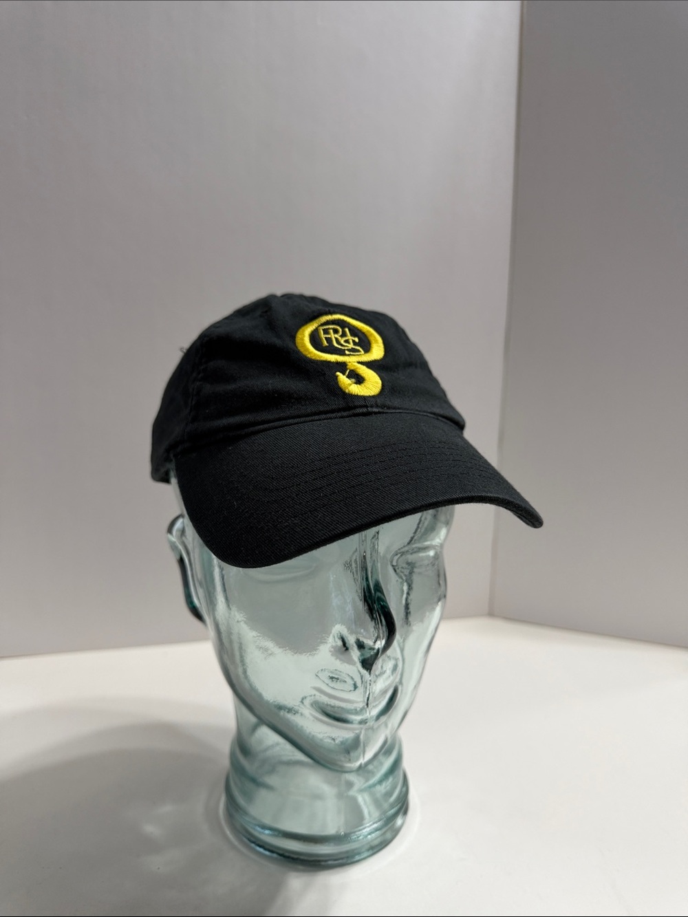 Black Cap with Yellow Embroidered Crest - RUS